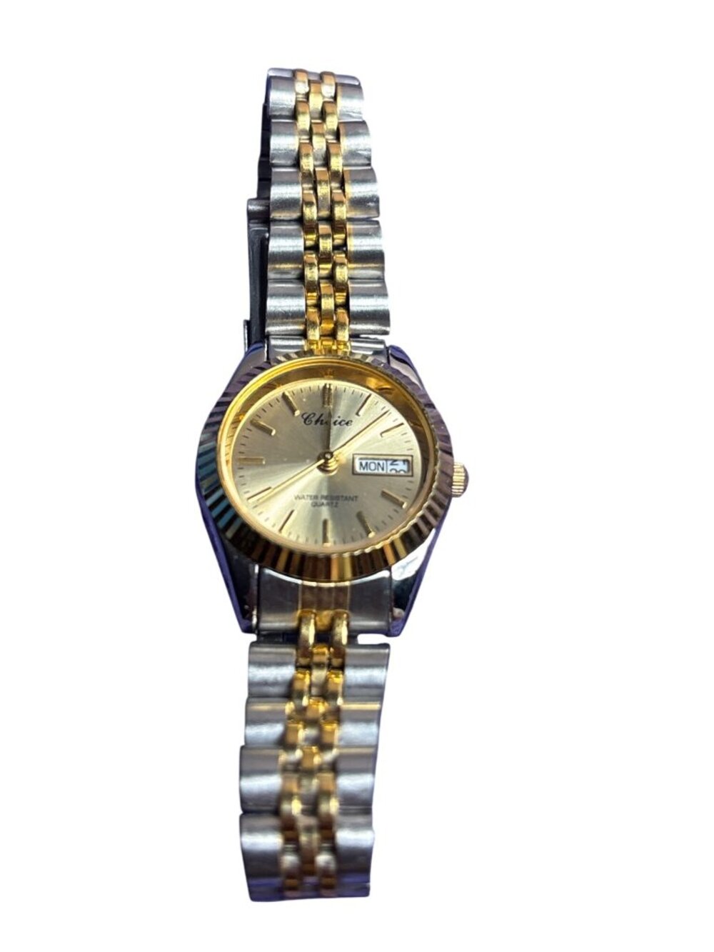 Choice Water Resistant Quartz Watch Goldtone Silvertone Untested